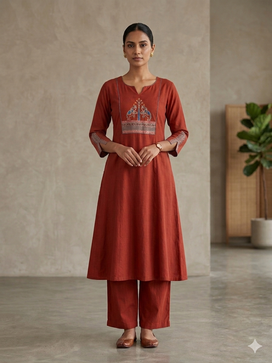 Rust Riwaayat Co-ord Set