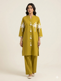 Mustard Palm  Kurta Set