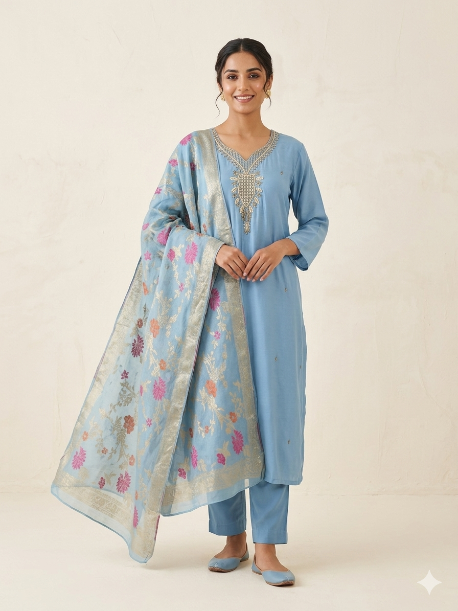 Aasmaa Noor Embroidered Kurta Set